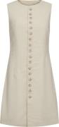 Bruun & Stengade BS Gia Slim Fit Dress Kvinde Beige Midi Kjoler Str 40...