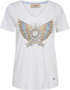 Mos Mosh Mmgethi Deco Tee Kvinde White Kortærmede T-shirts Str L - hos...