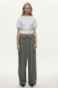 Oval Square Soffy Trousers Kvinde Ultimate Grey Bukser Med Brede Ben S...