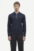 Samsøe Samsøe Guna Half zip 10490 Mand Sky Captain Sweaters Str L - Vi...