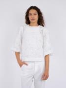 Neo Noir Lava Brocade Blouse Kvinde Off White Kortærmede Bluser Str 40...