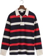 Gant Retro Stripe Heavy Rugger Mand Evening Blue Sweaters Regular Fit ...