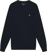 Lyle & Scott Cotton Merino Crew Neck Jumper Kvinde Z271 Dark Navy Swea...