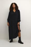 Kaffe Curve Kcmiriam Ami Dress Kvinde Black Deep Maxi Kjoler Str 46 - ...