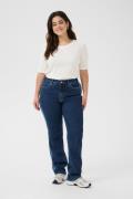 Kaffe Curve Kcsandria HW Jeans Kvinde Medium Blue Denim Straight Jeans...