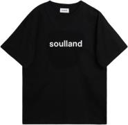 Soulland Ocean Tshirt Mand Sort Kortærmede T-shirts Str S/M - Bomuld h...