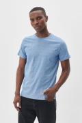 Matinique Jermane Mini Stripe Mand Sharp Blue Kortærmede T-shirts Regu...