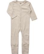 Magasin Newborn Bodysuit Gots Str 62 Beige Stripe Heldragter Bomuld