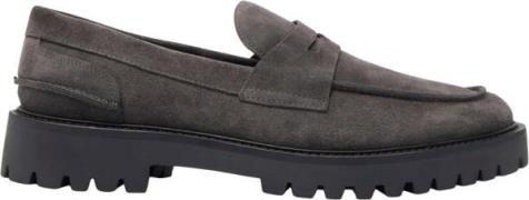 Garment Project Aaron Penny Loafer Charcoal Suede Mand Charcoal Sneake...