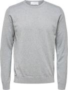 Selected Homme Slhberg Crew Neck B Noos Mand Grå Sweatshirts Str L - h...