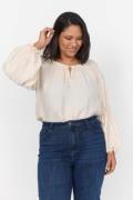 Wasabiconcept Curvy Wacaysa 7 Bluse Creme Kvinde 1620 Creme Langærmede...