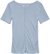 Vero Moda Vmmaggie SS Boatneck TOP VMA Kvinde Dusty Blue Kortærmede T-...