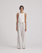 GAI+LISVA Thilde Pant Yarn Dyed Gots 243975 Kvinde White/ Kangaroo Buk...