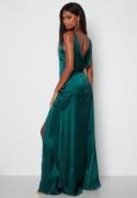 Bubbleroom Occasion Laylani Satin Gown Dark green 44