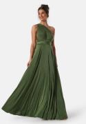 Goddiva Multi Tie Maxi Dress Olive Green XL (UK16)