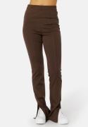 BUBBLEROOM Sofi slit trousers Dark brown S