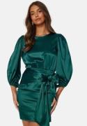 BUBBLEROOM Nellie Satin Dress Dark green 40