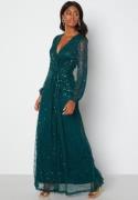 AngelEye Long Sleeve Seqiun Dress Emerald XL (UK16)