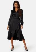 Object Collectors Item Sateen Wrap Dress Black 36