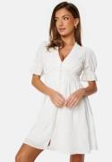 Bubbleroom Occasion Structured Button Front Dress White M