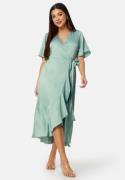 Bubbleroom Occasion Scala Frill Dress Dusty green L