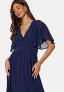 Bubbleroom Occasion Butterfly Sleeve Midi Dress Navy 44