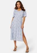 BUBBLEROOM Melanie butterfly sleeve dress Blue / Patterned M