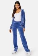 Juicy Couture Del Ray Classic Velour Pant Grey Blue L