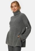 SELECTED FEMME Mary LS Long Knit Roll Neck Light Grey Melange M