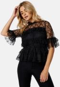 BUBBLEROOM Smilla Lace Blouse Black 40