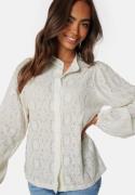 BUBBLEROOM Long Sleeve Button Blouse Offwhite M