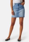 Pieces Pcpeggy HW Denim Skirt Light Blue Denim L