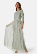 AngelEye Sequin Bodice Maxi Dress Sage Green XXL (UK18)