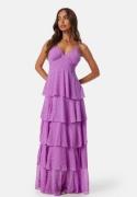 VILA Viika V-Neck maxi flounce dress Dewberry 42