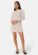 BUBBLEROOM Short Knitted Skirt Light beige/White XL