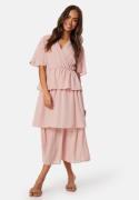 Happy Holly Butterfly Sleeve Flounce Dress Dusty pink 40/42