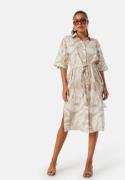 GANT Palm Print Linen Shirt Dress Beige 34