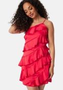 Bubbleroom Occasion One shoulder Short Frill Dress Red XL