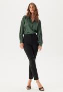 BUBBLEROOM Satin Puff Sleeve Shirt Green 44