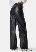 BUBBLEROOM Straight PU Trousers Black 40