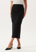 BUBBLEROOM Soft Midi Skirt Black/Striped XS