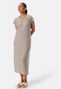 VERO MODA Vmlana Ss V-neck Calf Dress Jrs Moon rock/Snow White XS