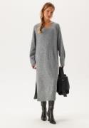 VERO MODA Vmjupiter Ls V-neck Calf Dress Medium Grey Melange XS