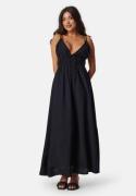 BUBBLEROOM Tie Strap Maxi Dress  Black S