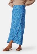 BUBBLEROOM Wrap Skirt Blue/Floral S