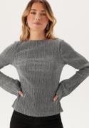 BUBBLEROOM Sparkling Long Sleeve Top Silver S