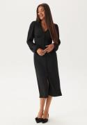 BUBBLEROOM Structure Button Midi Dress Black M