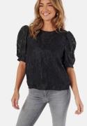 Pieces Pcnala 2/4 JAQUARD TOP JAQUARD Black L