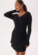 Pieces Pcprista Ls V-neck Knit Dress Black L