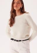 SELECTED FEMME Slflulu LS Knit O-Neck Snow White Detail:MELANGE M